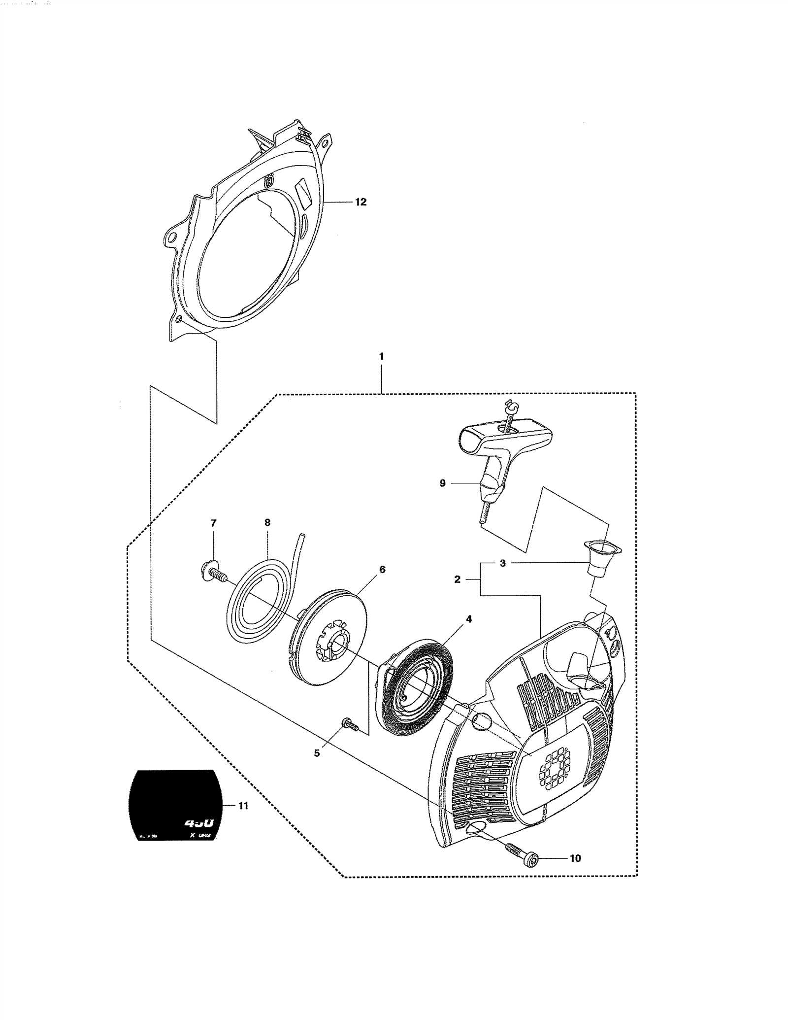 husqvarna 450 chainsaw parts diagram