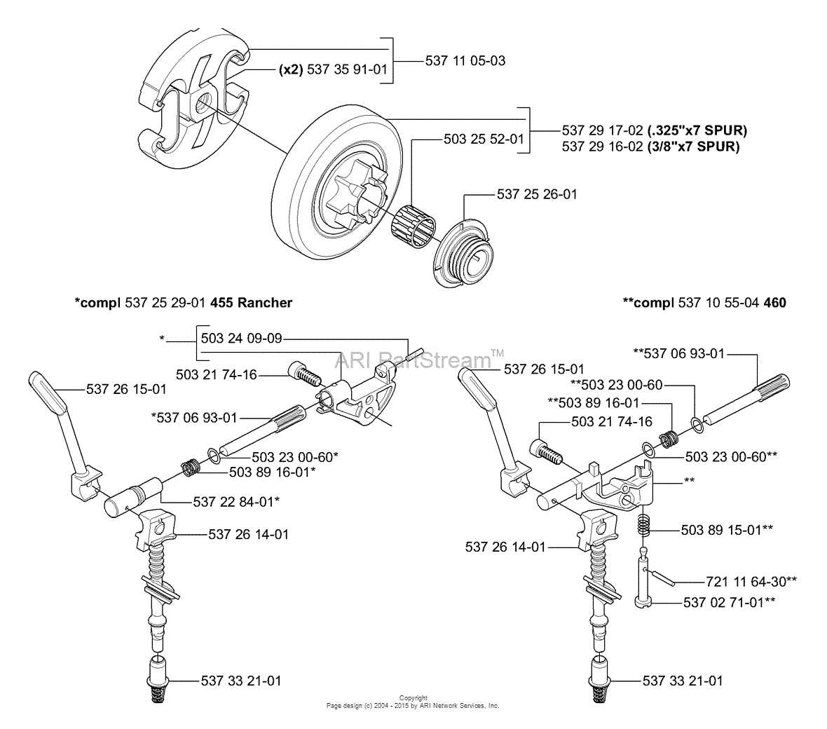 husqvarna 455 rancher parts diagram