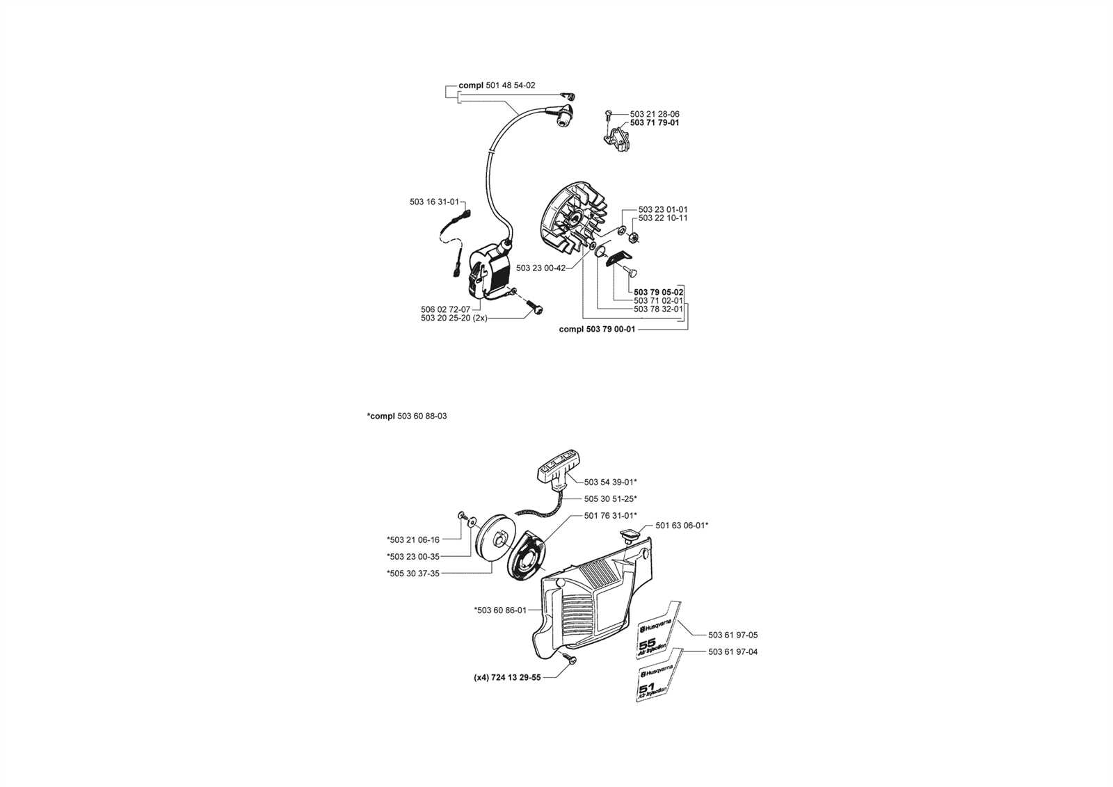 husqvarna 55 rancher parts diagram