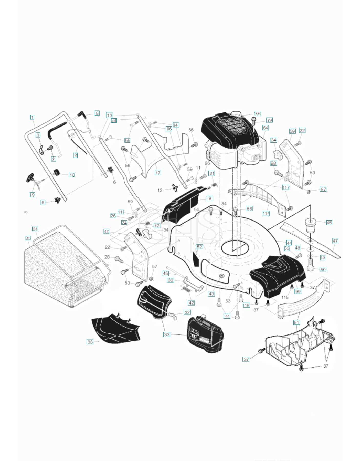 husqvarna l221a parts diagram