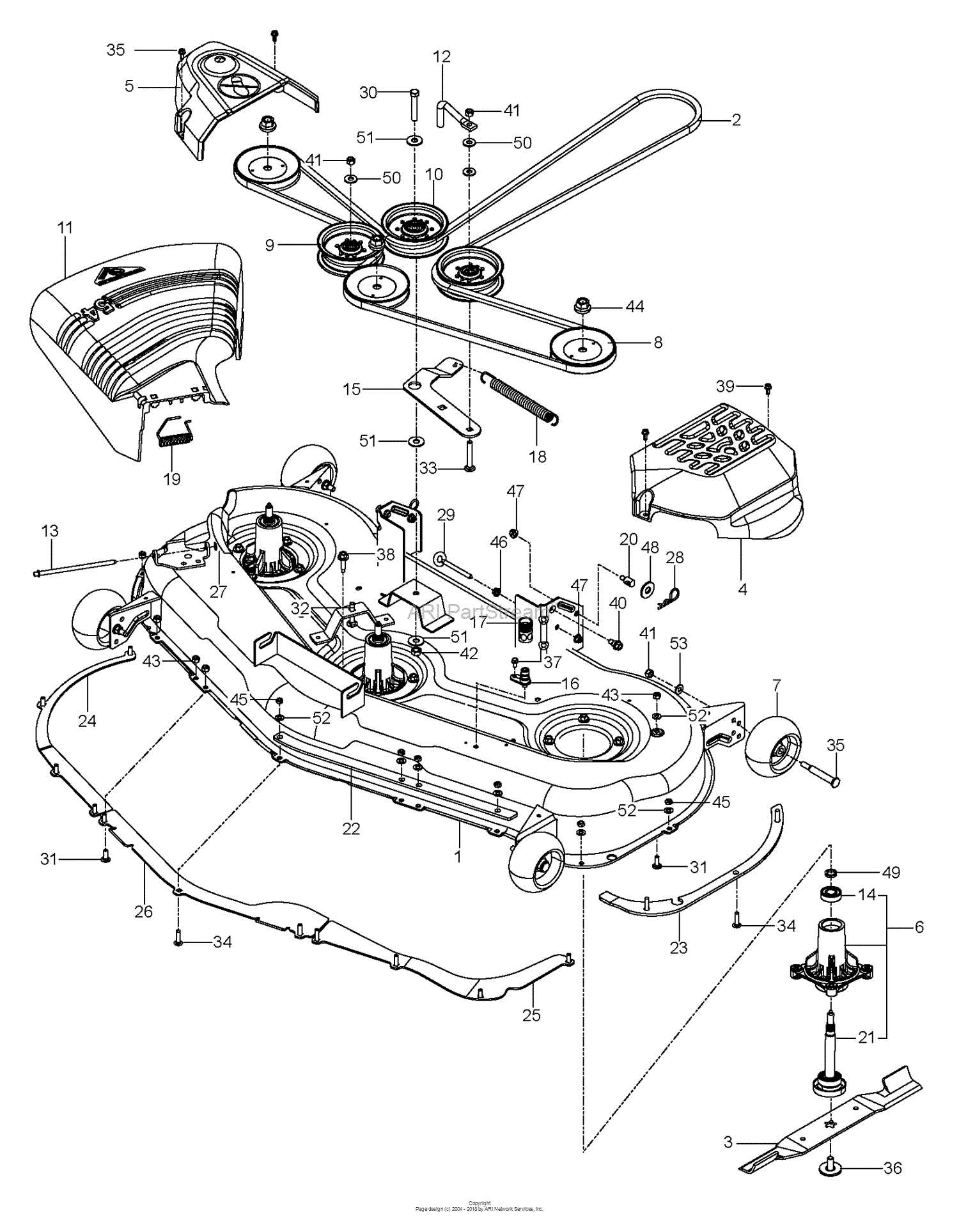 husqvarna z254 parts diagram