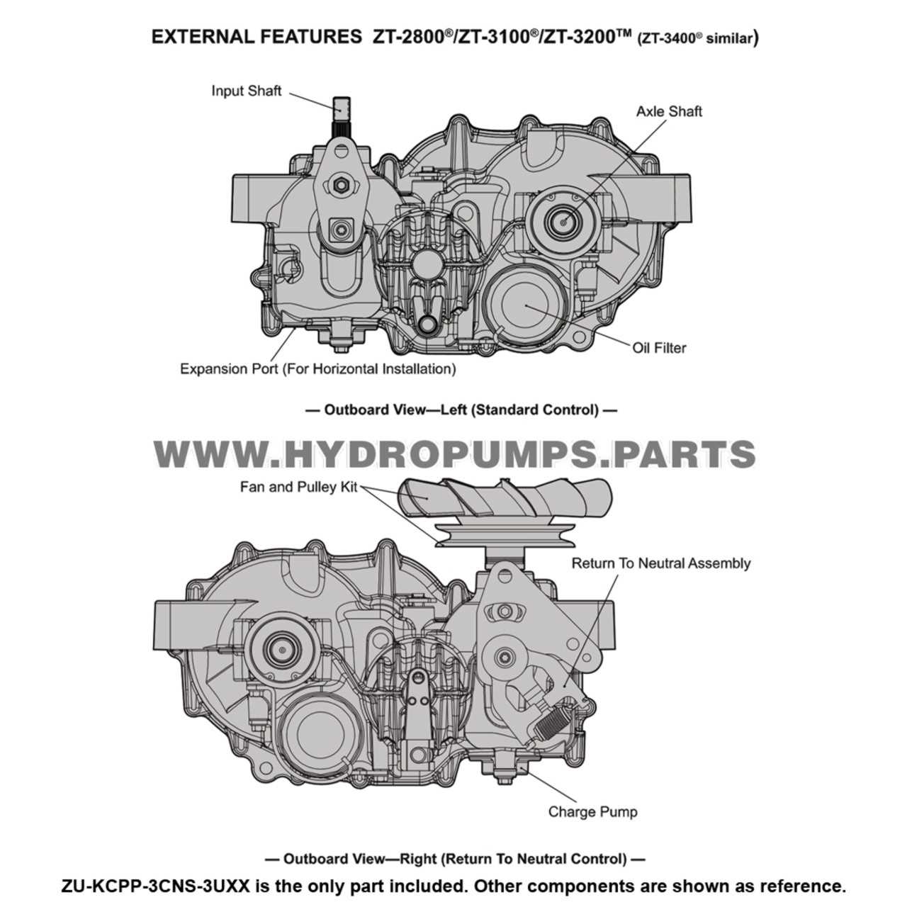 hydro gear zt 2800 parts diagram