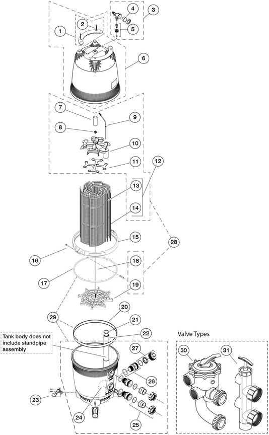 jandy valve parts diagram