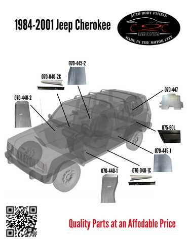 jeep cherokee body parts diagram