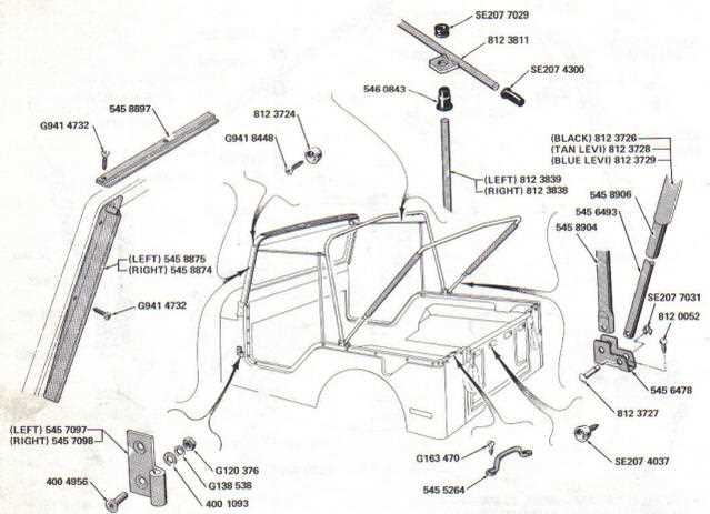 jeep soft top parts diagram