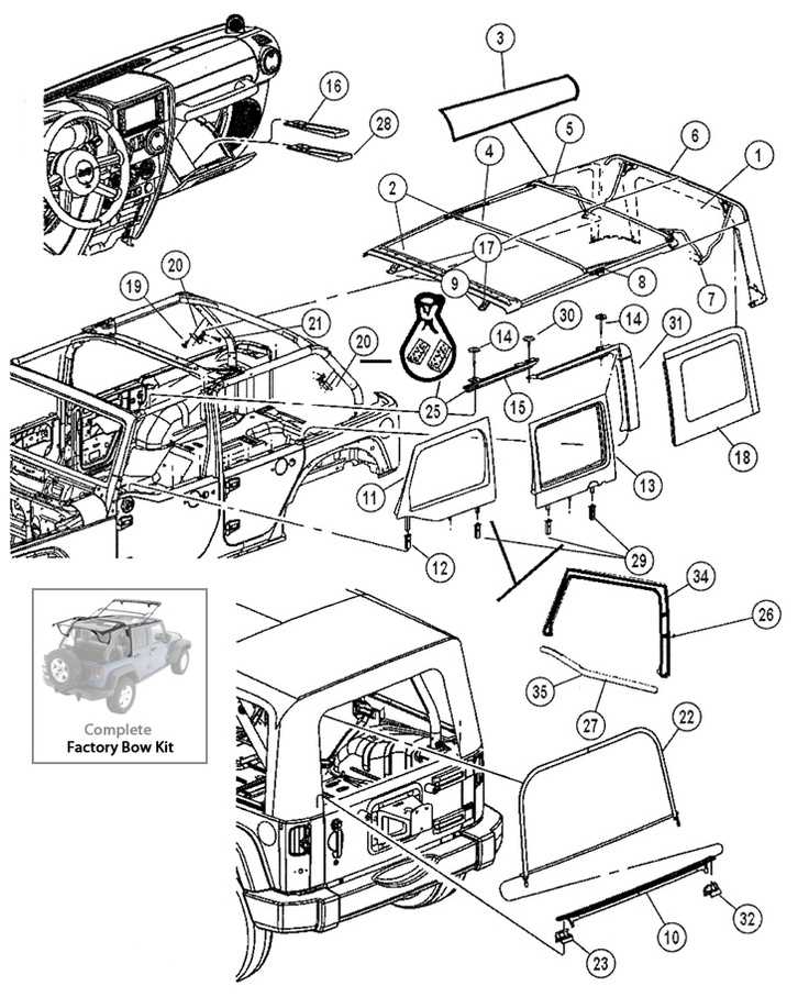 jeep wrangler parts diagram