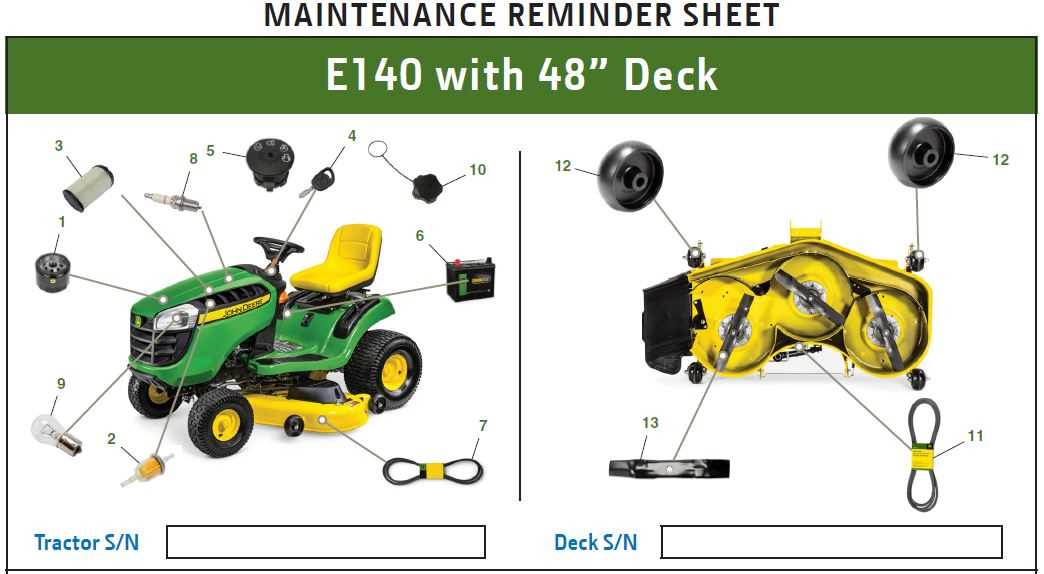 john deere 14se parts diagram