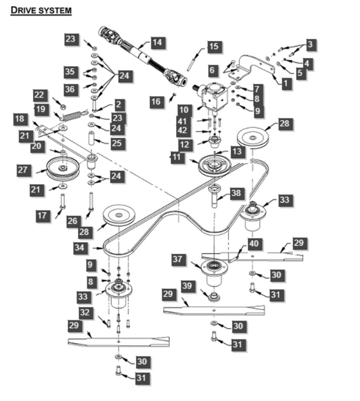 john deere 265 mower deck parts diagram