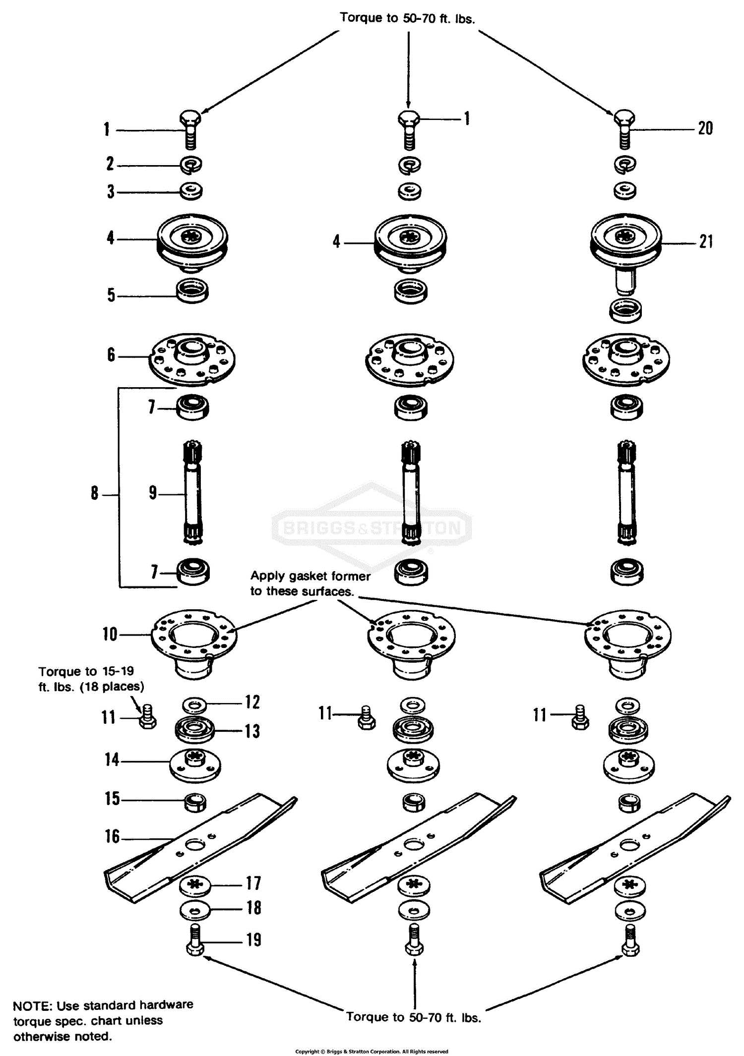 john deere 265 mower deck parts diagram