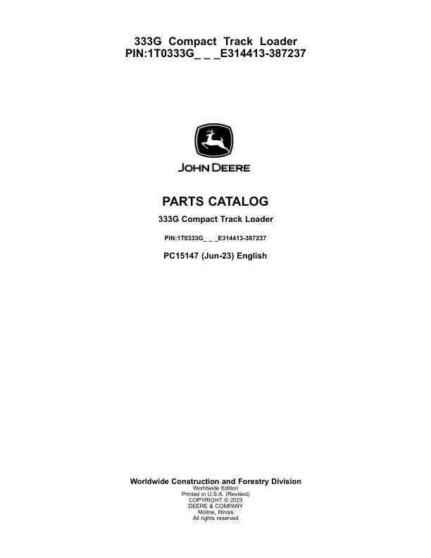 john deere 333g parts diagram