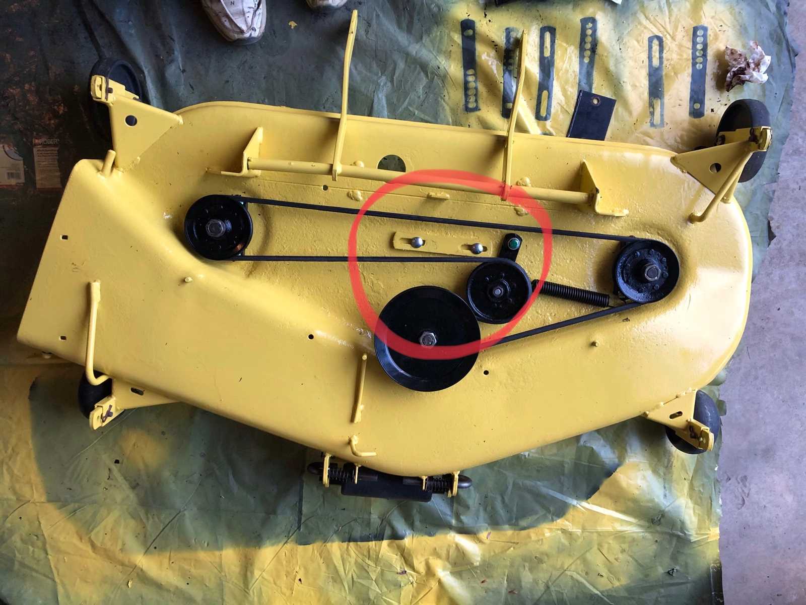 john deere 425 54 inch mower deck parts diagram