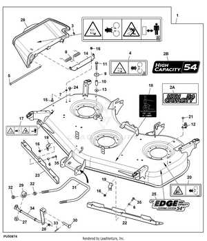 john deere 425 54 inch mower deck parts diagram