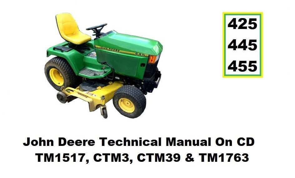 john deere 425 parts diagrams