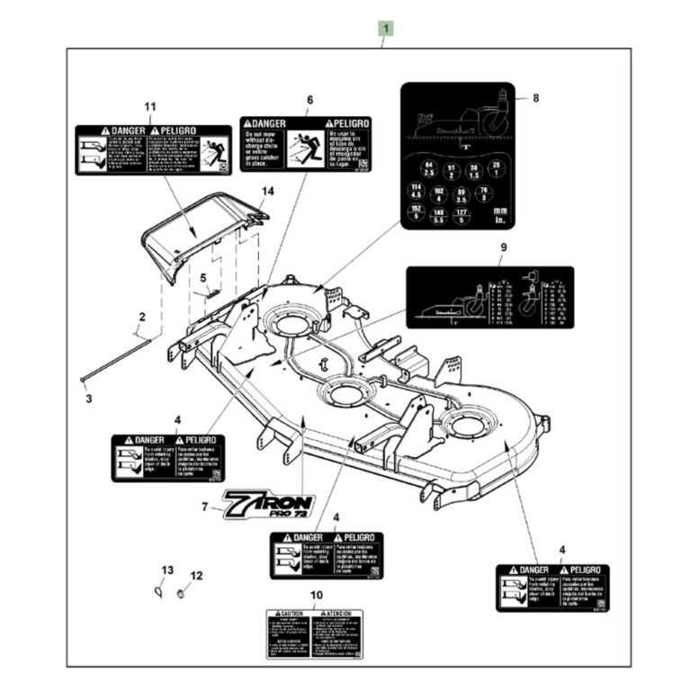 john deere 455 60 inch mower deck parts diagram