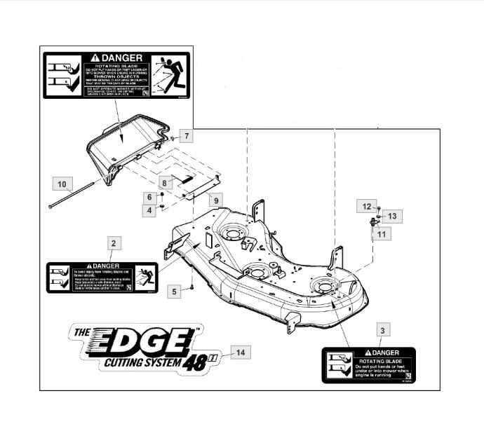 john deere 54 edge mower deck parts diagram