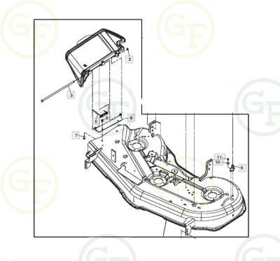 john deere 54 mower deck parts diagram