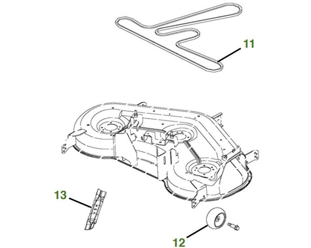 john deere 54 mower deck parts diagram