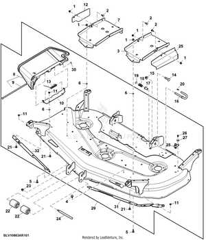 john deere 54c mower deck parts diagram