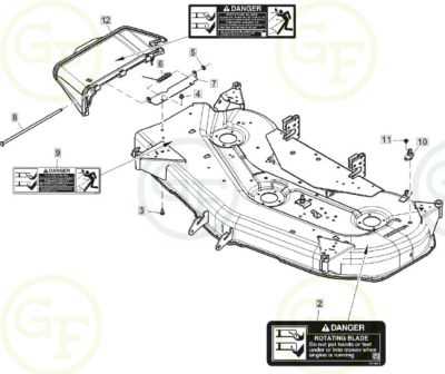 john deere 54c mower deck parts diagram