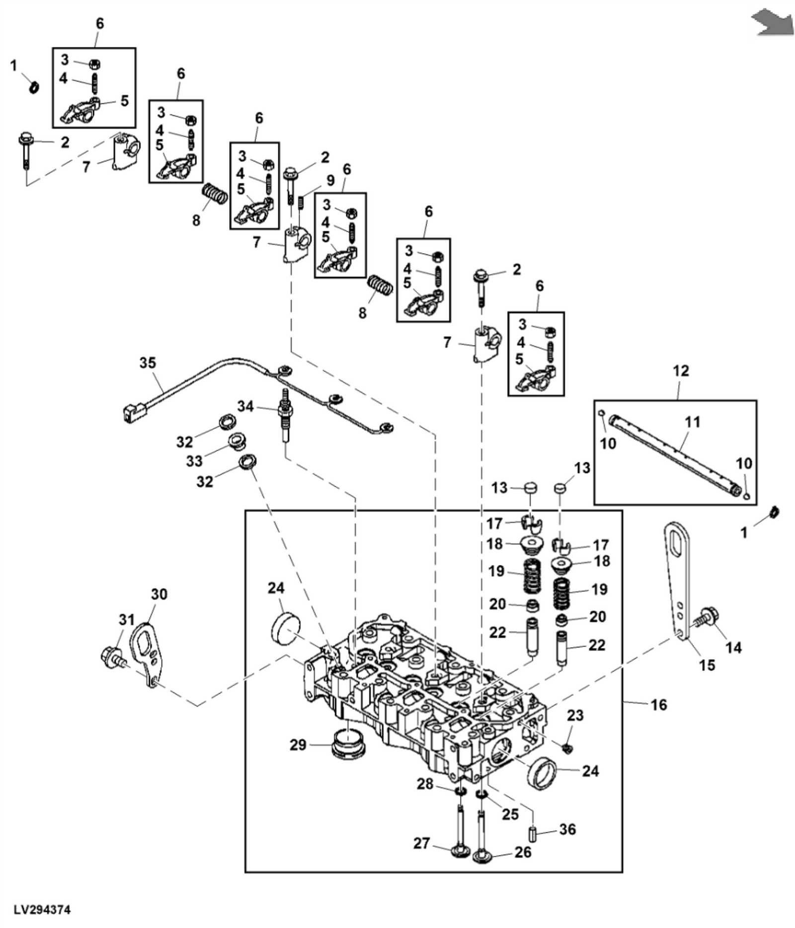 john deere 54d auto connect mower deck parts diagram