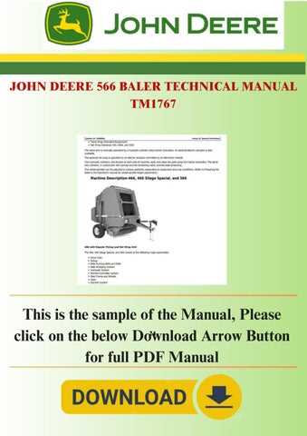 john deere 566 baler parts diagram