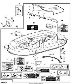 john deere la105 mower deck parts diagram