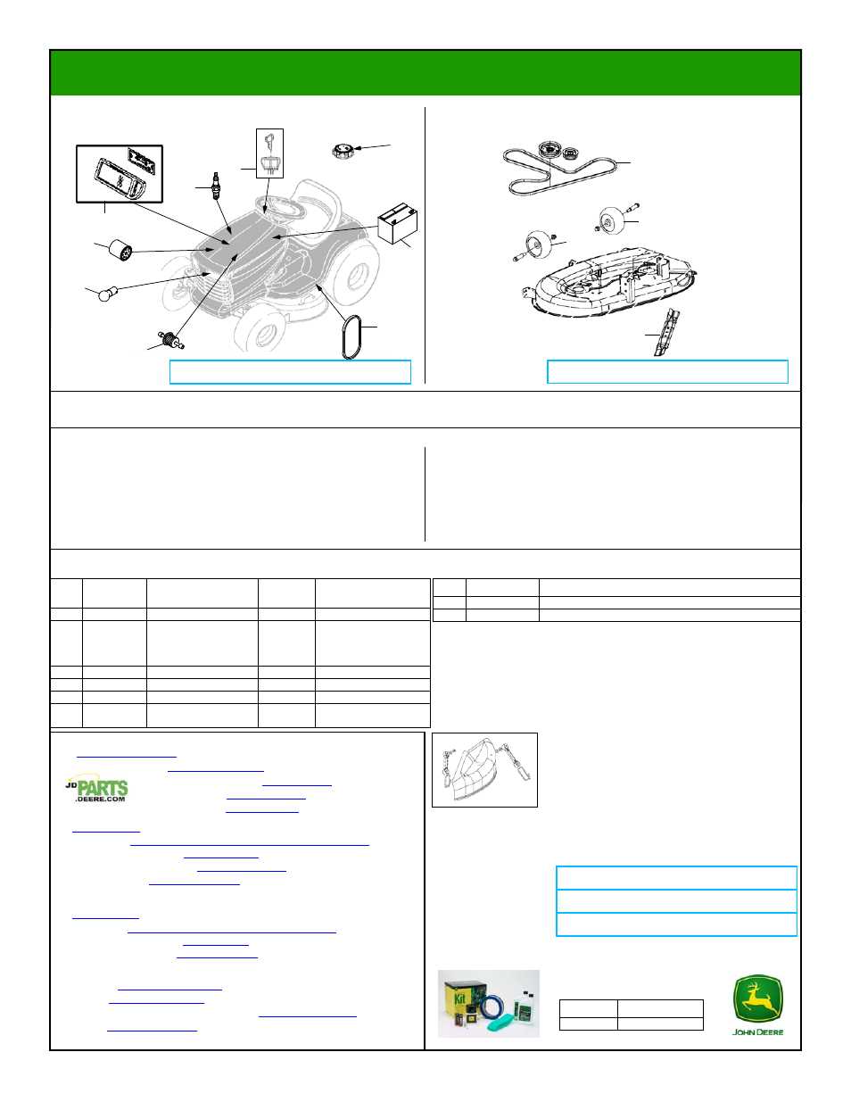 john deere la115 mower deck parts diagram