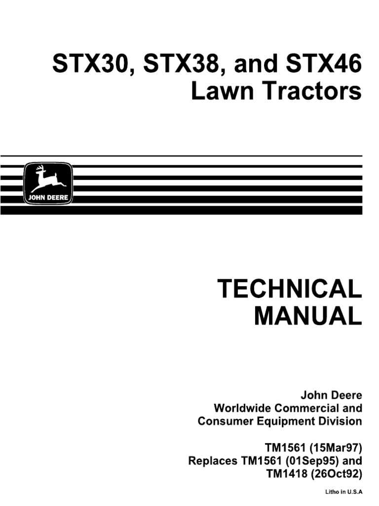 john deere stx38 parts diagram