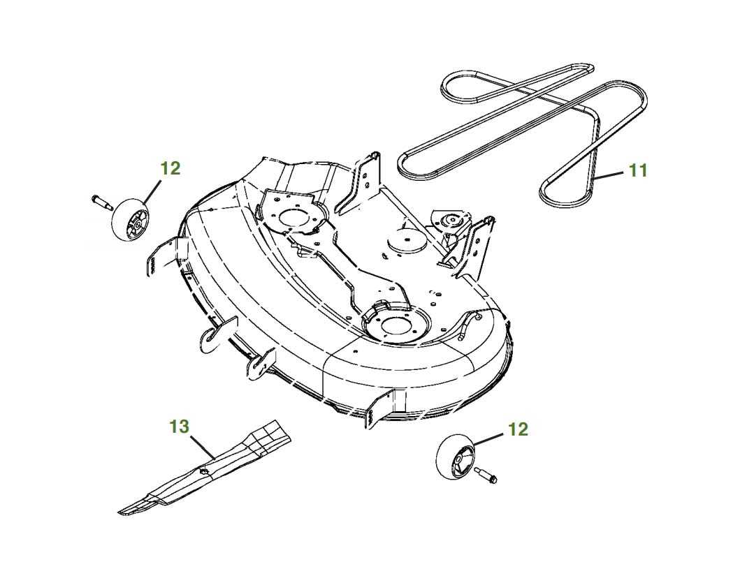 john deere x300 42 inch deck parts diagram