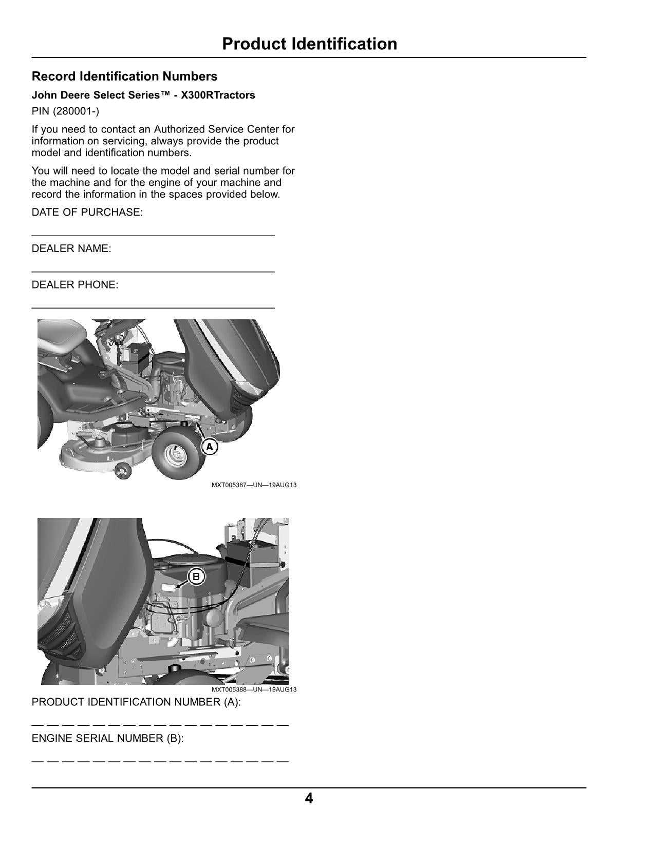 john deere x300r parts diagram