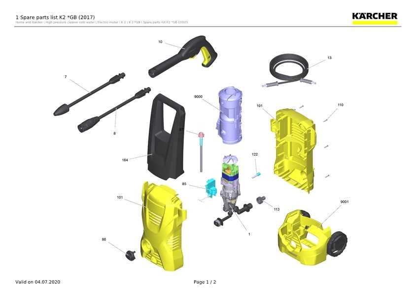 karcher pressure washer parts diagram