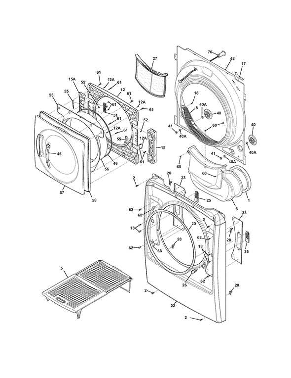 kenmore 70 series dryer parts diagram