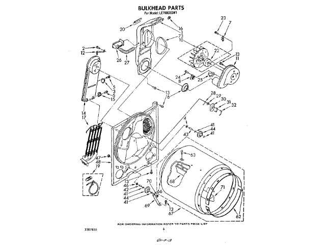 kenmore 70 series dryer parts diagram