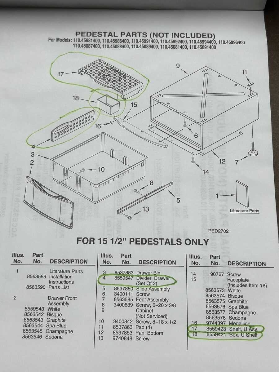 kenmore elite dryer model 110 parts diagram