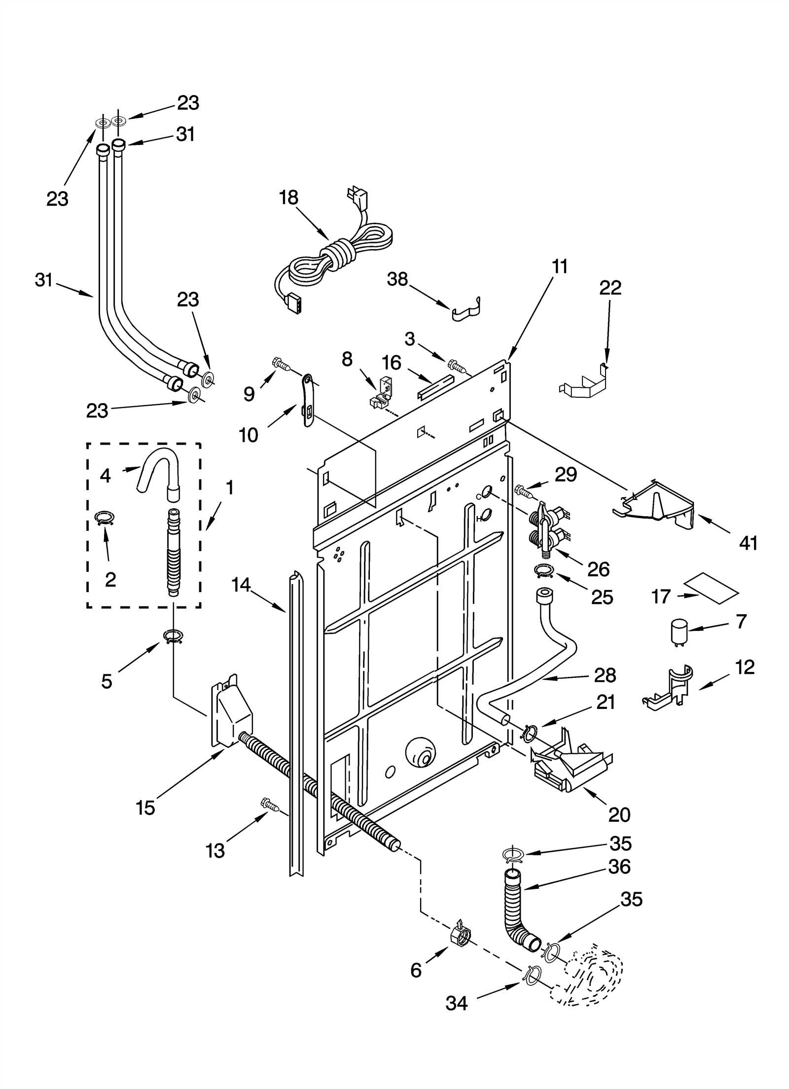 kenmore washer 110 parts diagram