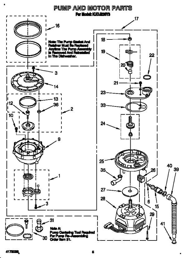 kitchen aid dishwasher parts diagram