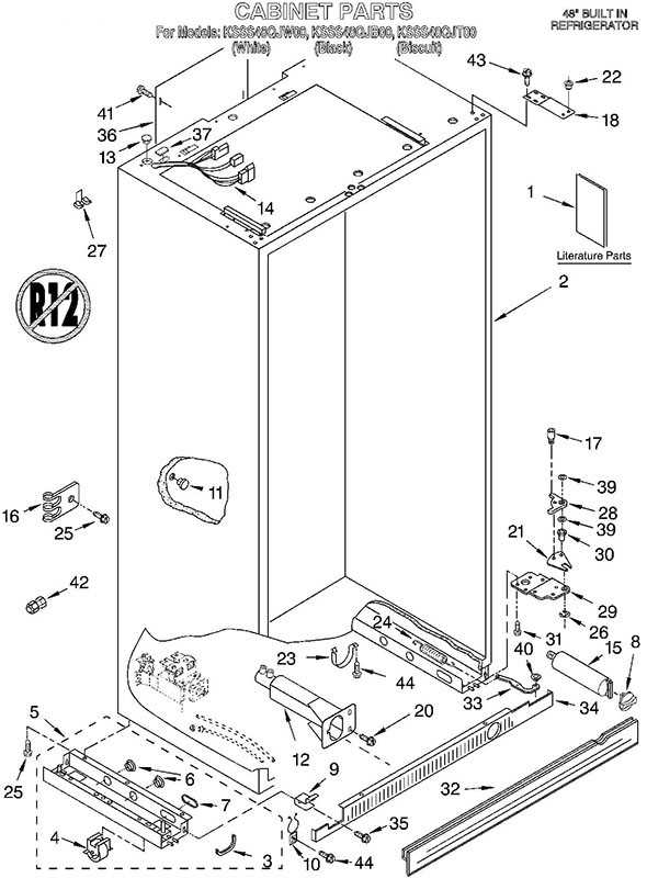 kitchen aid refrigerator parts diagram