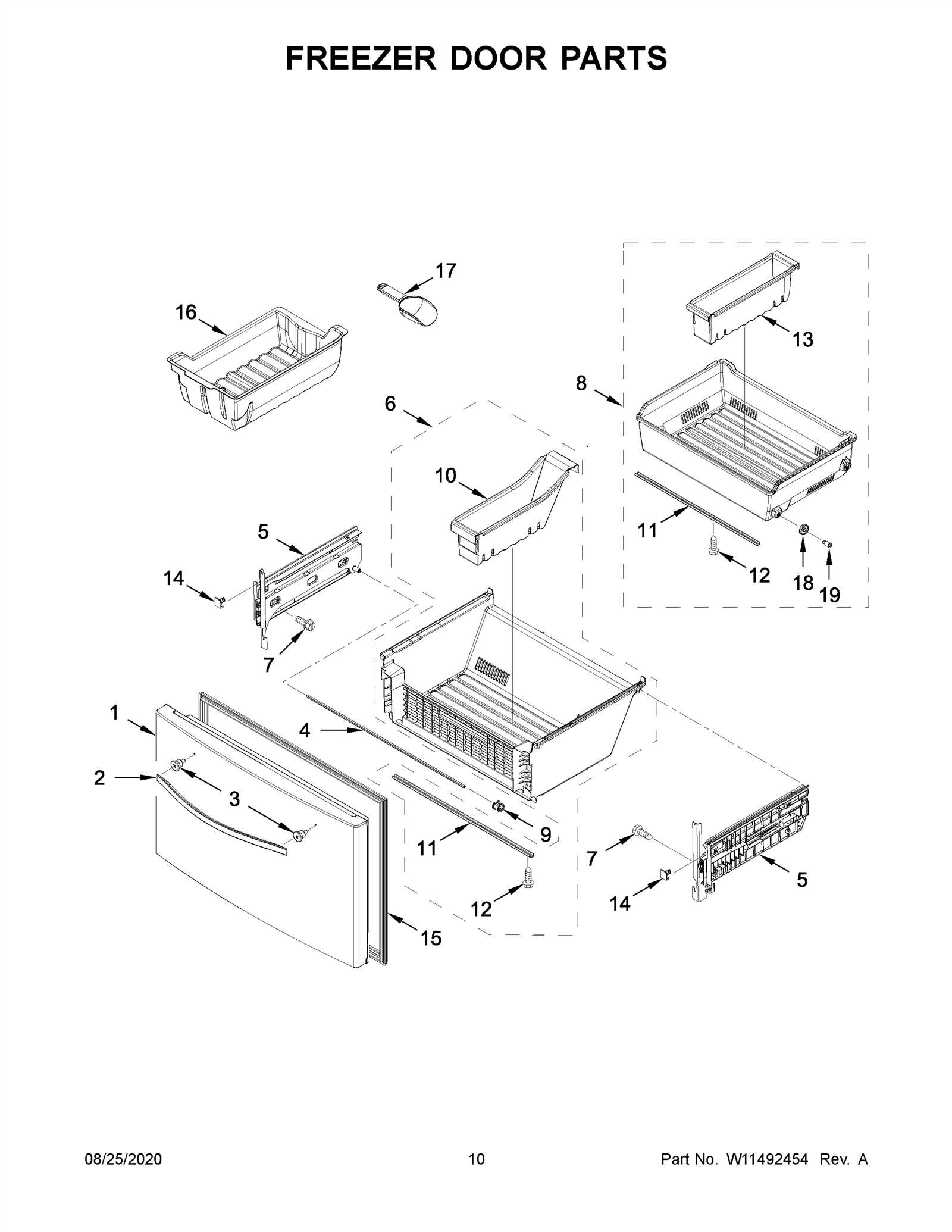 kitchen aid refrigerator parts diagram