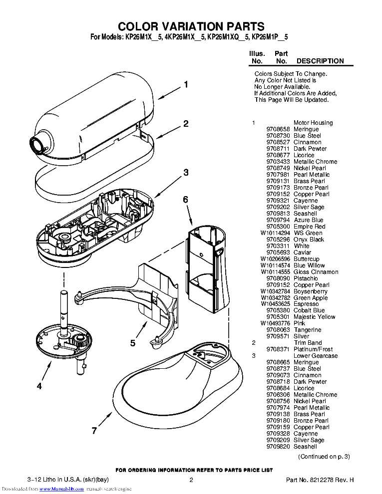 kitchenaid k5ss parts diagram