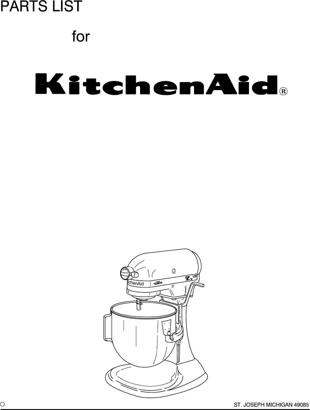 kitchenaid k5ss parts diagram