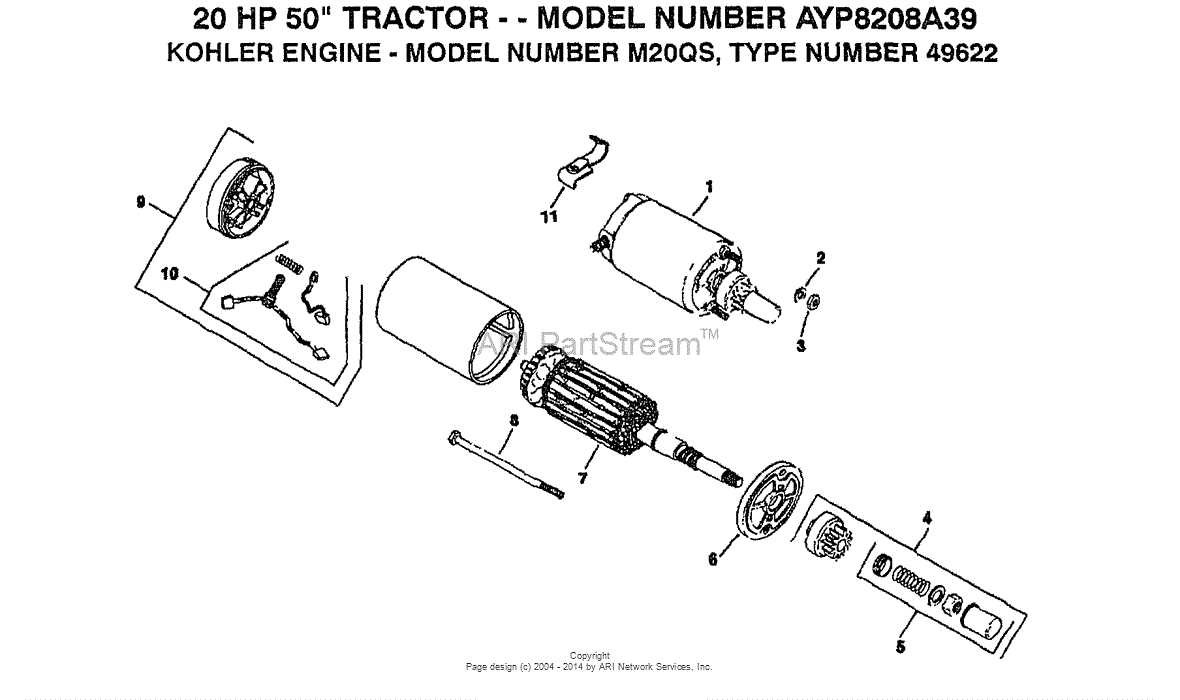 kohler starter parts diagram