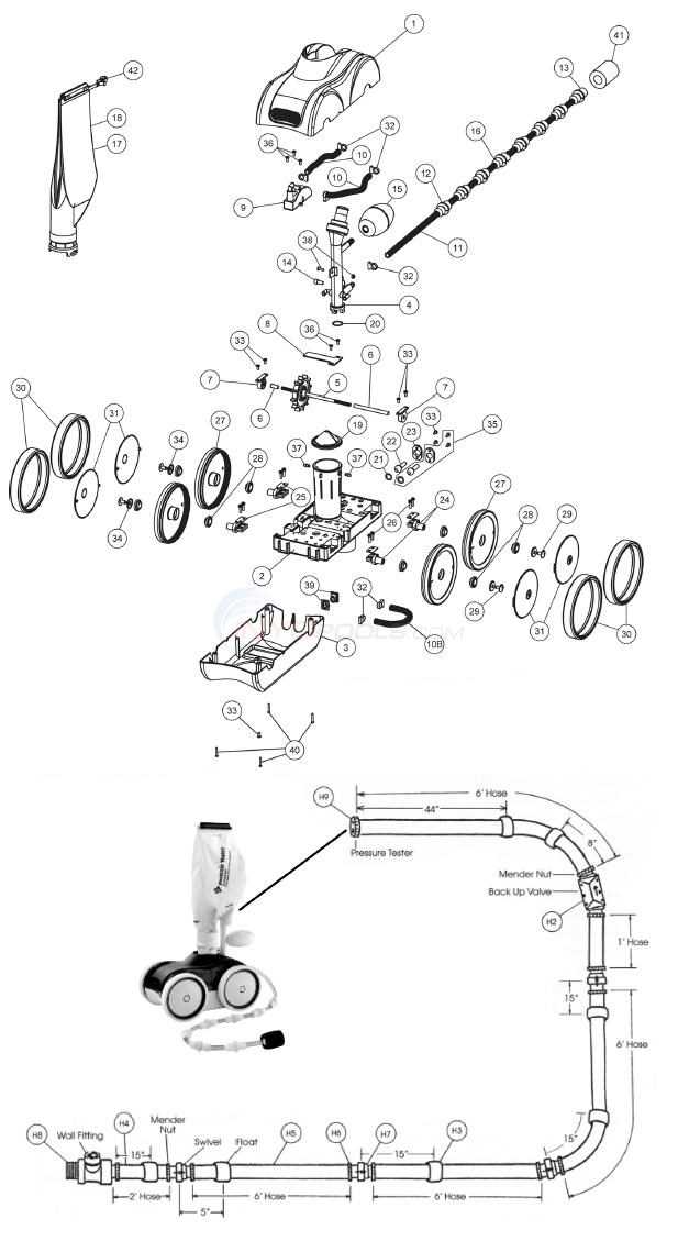 kreepy krauly parts diagram