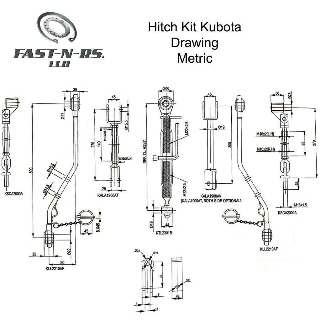 kubota 3 point hitch parts diagram