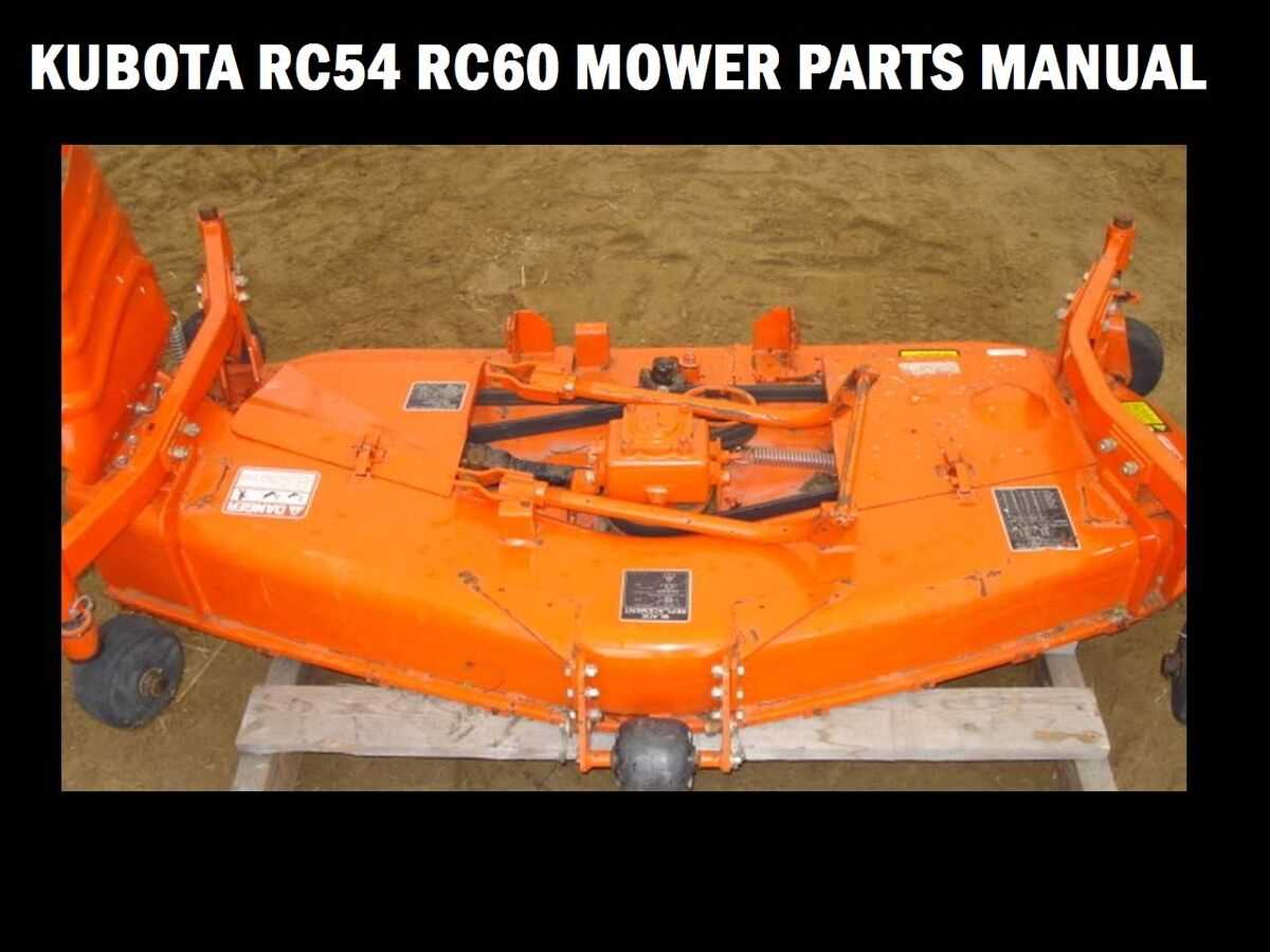 kubota 72 mower deck parts diagram