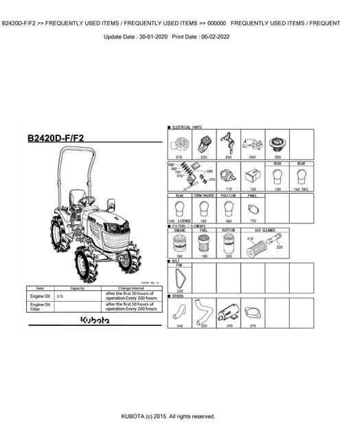 kubota bx2350 parts diagram