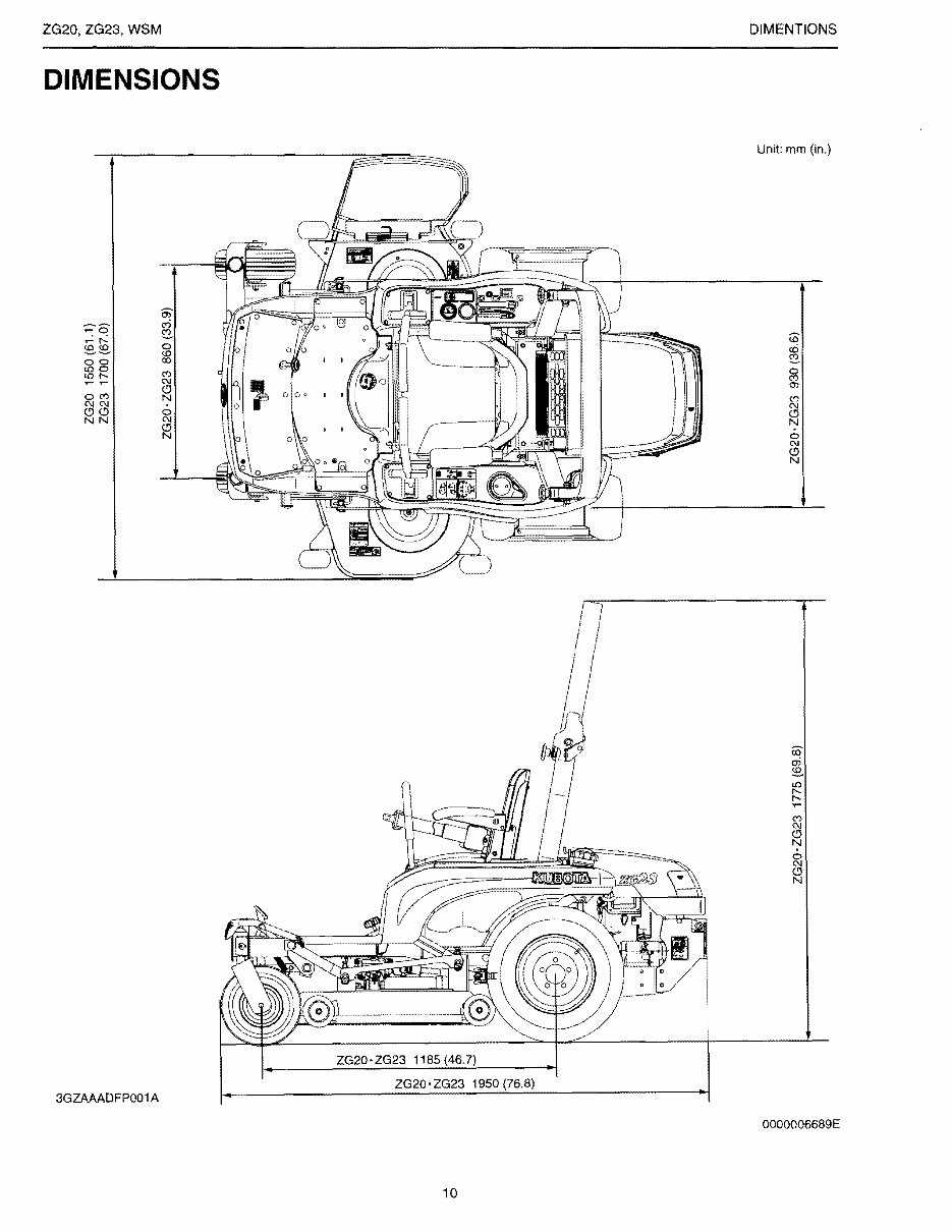 kubota zg20 parts diagram