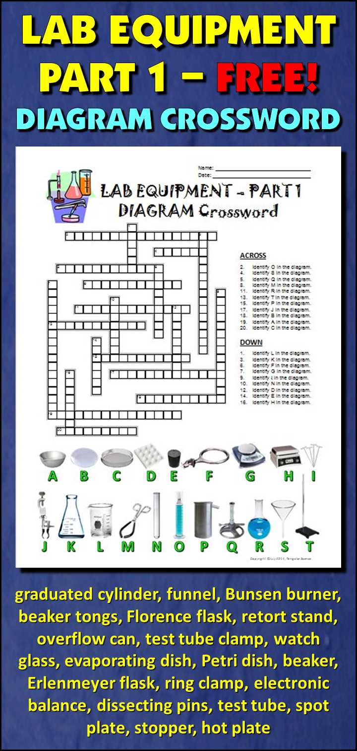 lab equipment part 1 diagram crossword answer key