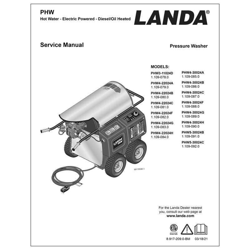 landa pressure washer parts diagram