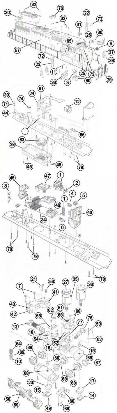 lionel parts list and exploded diagrams