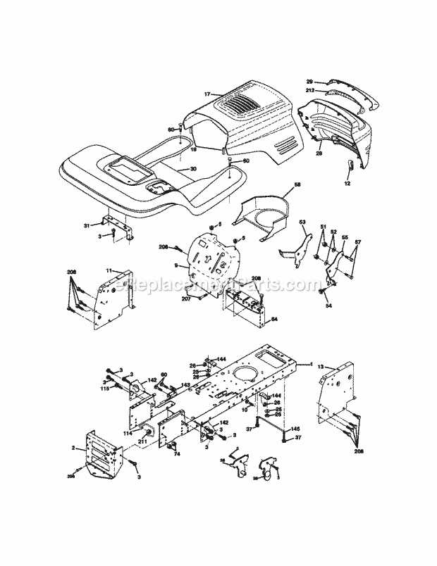 lt2000 craftsman parts diagram